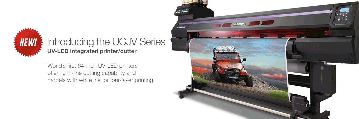 UV LED printer cutter, full colour, wide format, wide media, 